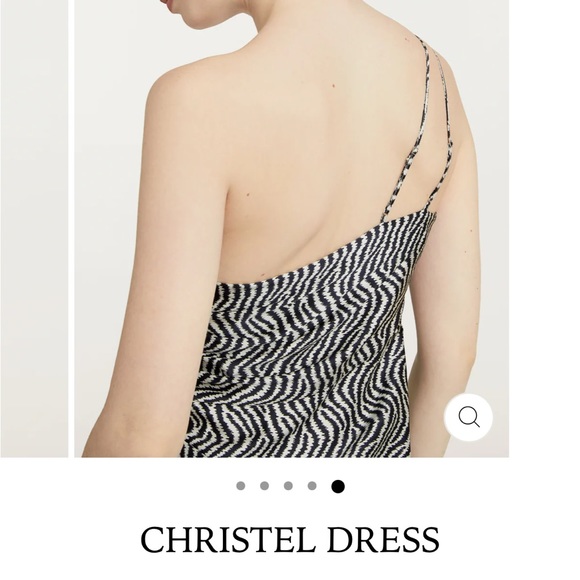 CINQ A SEPT -NWOT- Christel Dress in Ivory/Navy - Picture 11 of 14